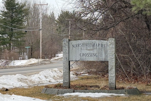 view of community sign