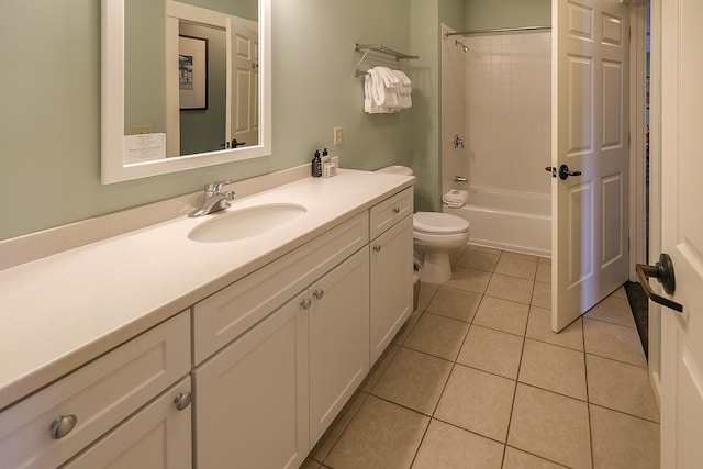 342/344QIV Jackson Gore Inn Unit 342/344Qiv, Ludlow, VT 05149 - bathroom with tub / shower combination, toilet, vanity, and tile patterned floors