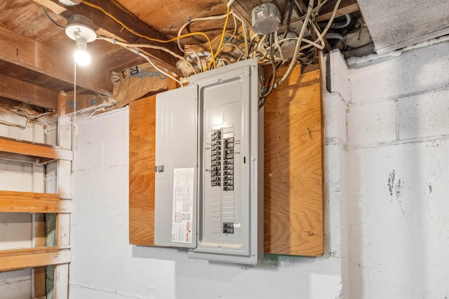 utility room featuring electric panel