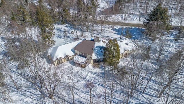 view of snowy aerial view