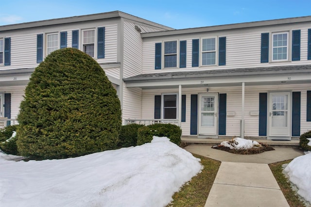 view of front of property with a porch