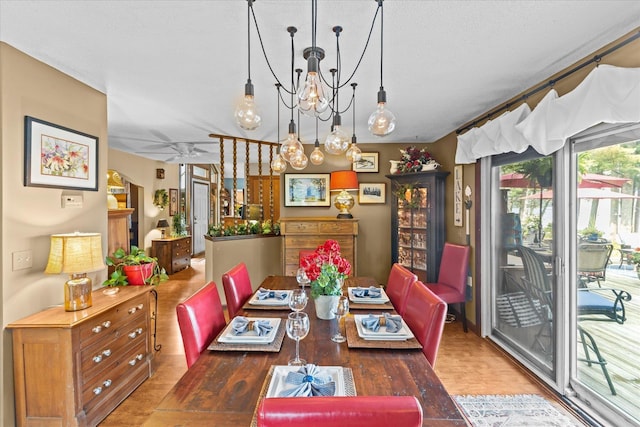 dining area featuring wood finished floors