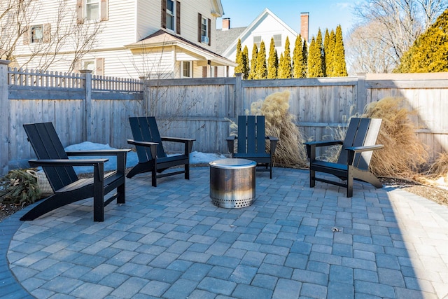 view of patio / terrace featuring a fenced backyard