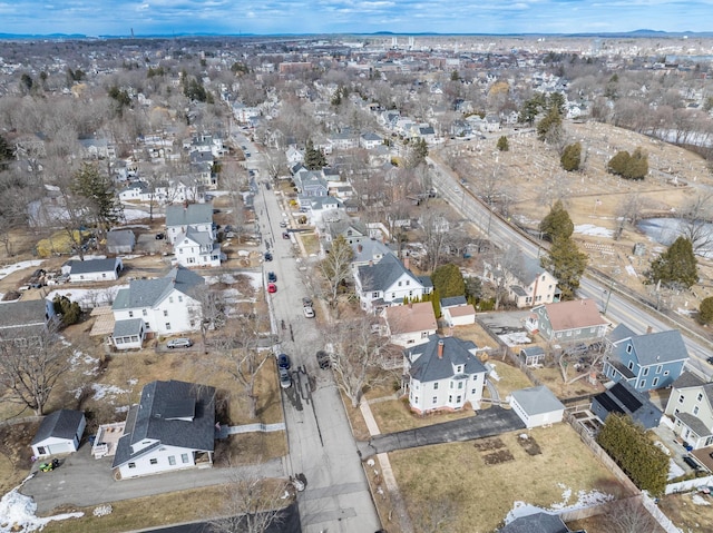 bird's eye view with a residential view