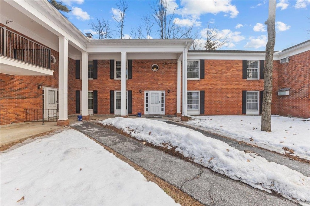 view of front of property with brick siding