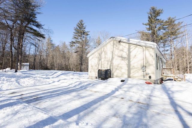 view of snow covered structure