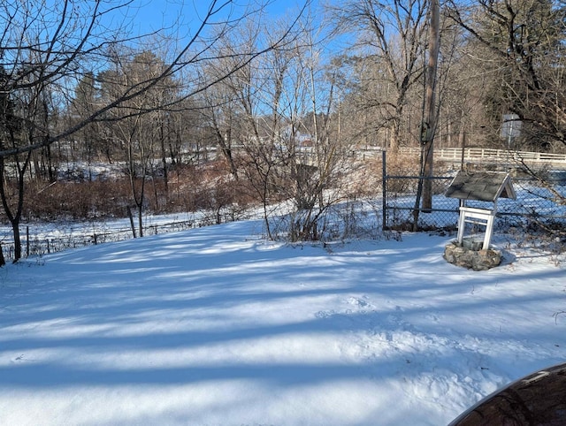 view of snowy yard