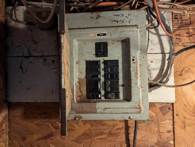 utility room featuring electric panel