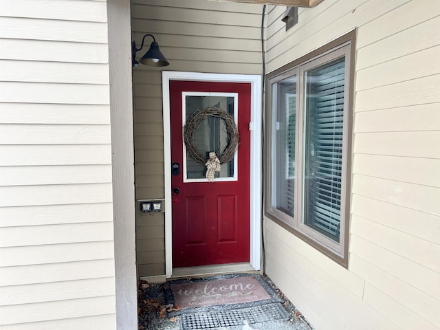 view of doorway to property