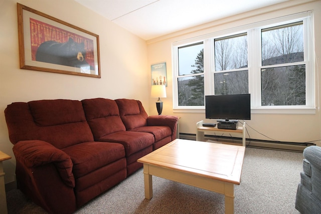 view of carpeted living room