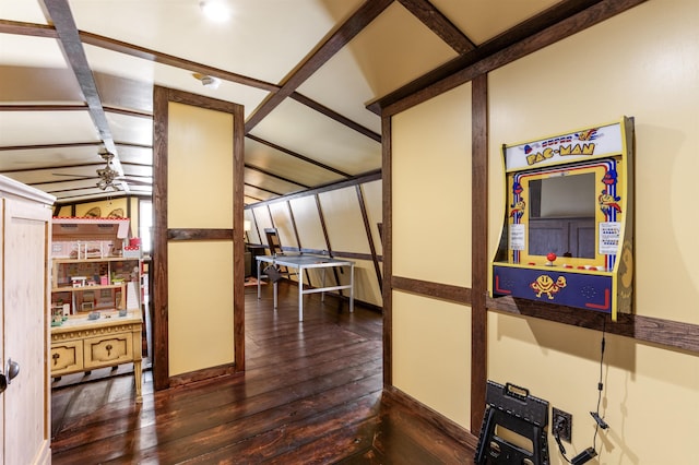 hall with dark wood finished floors