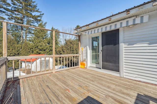 view of wooden deck