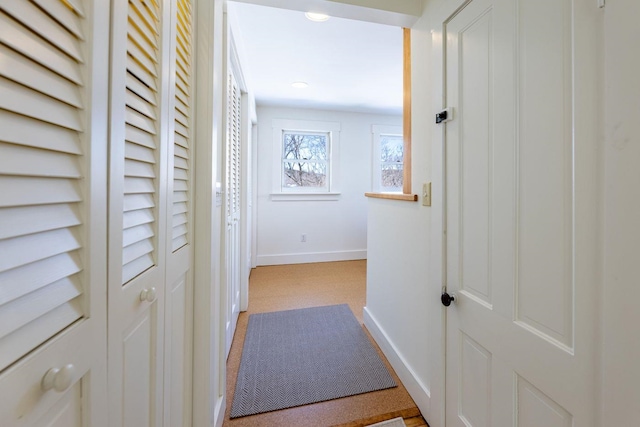 hallway with baseboards