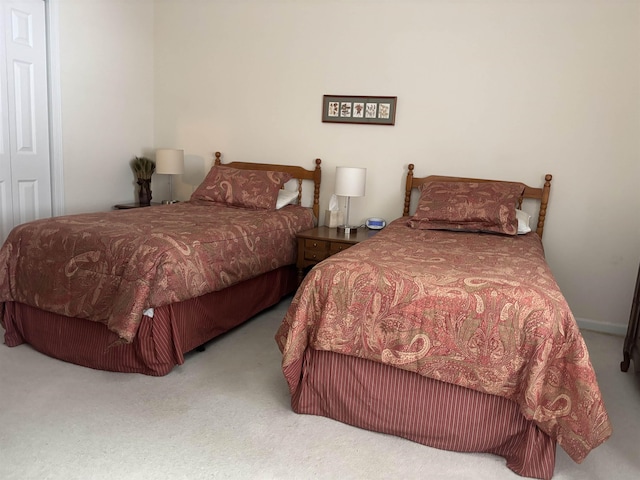 view of carpeted bedroom