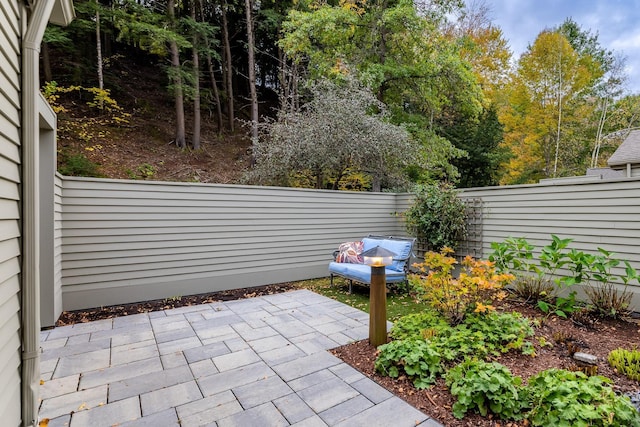 view of patio / terrace with a fenced backyard