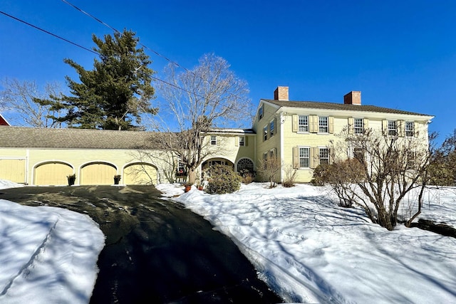 exterior space with a chimney