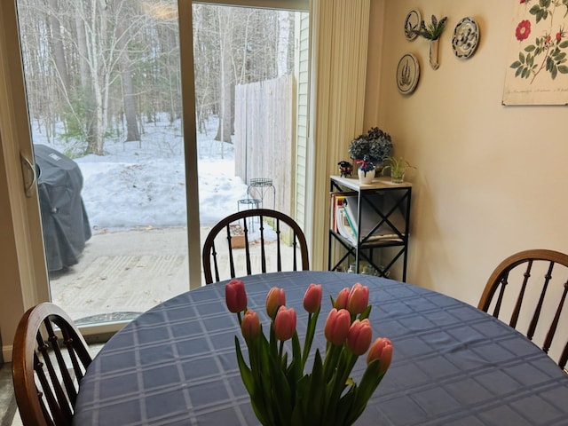 view of dining room