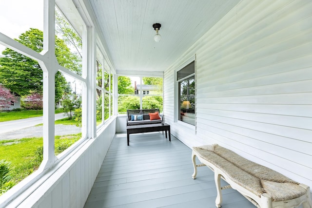 view of sunroom