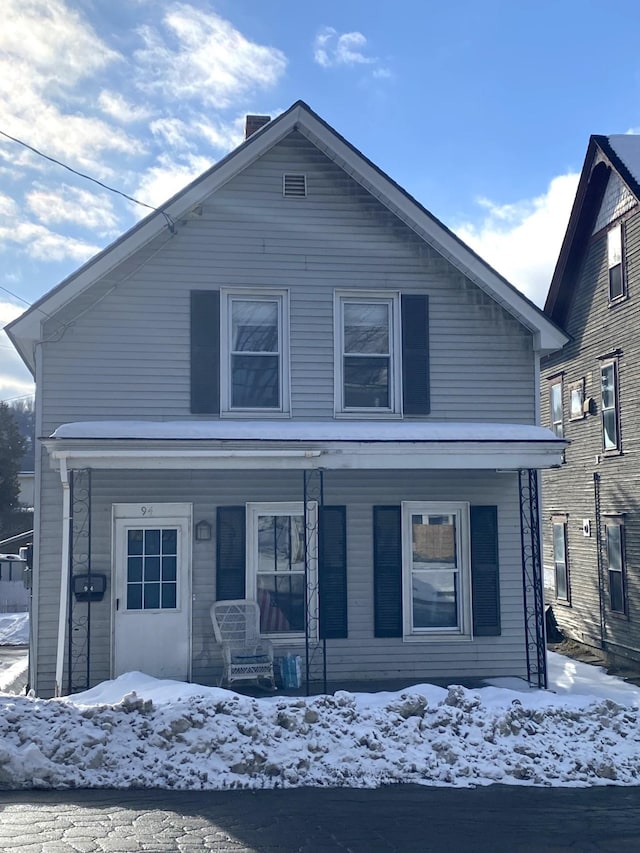 view of front of home featuring a porch