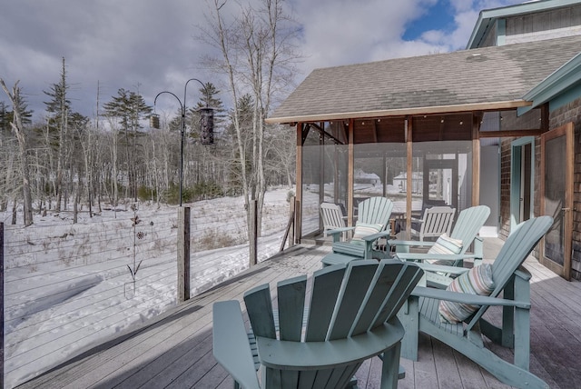 view of wooden deck