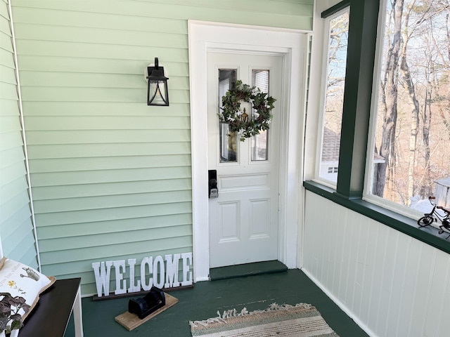 view of doorway to property