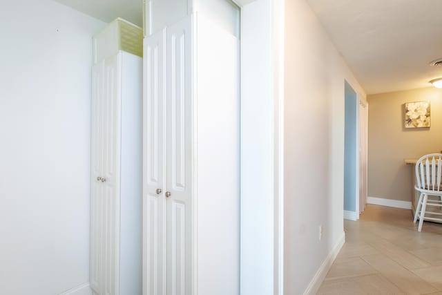 hallway with baseboards