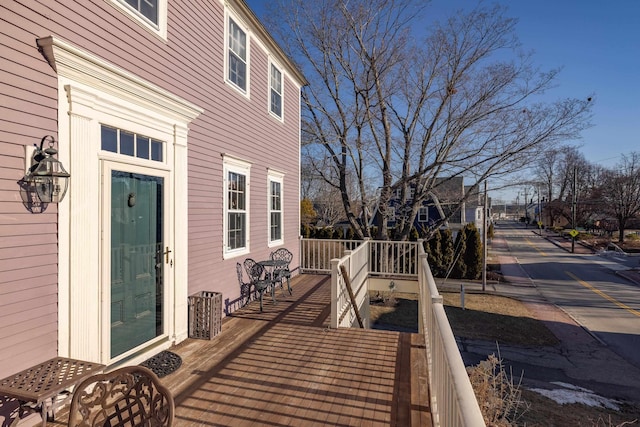 view of wooden deck