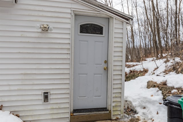 view of doorway to property