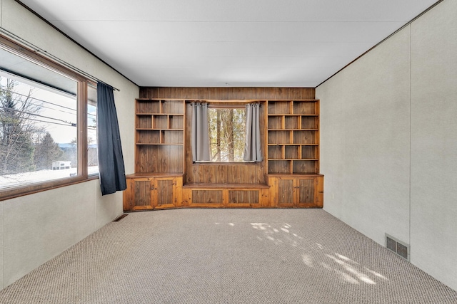 unfurnished room with visible vents and carpet