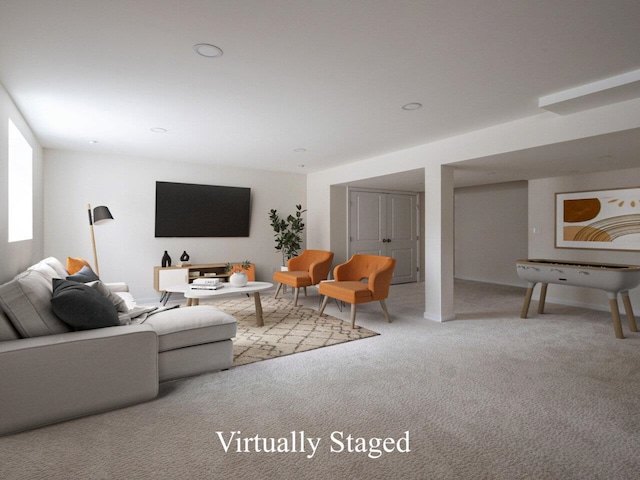 view of carpeted living room