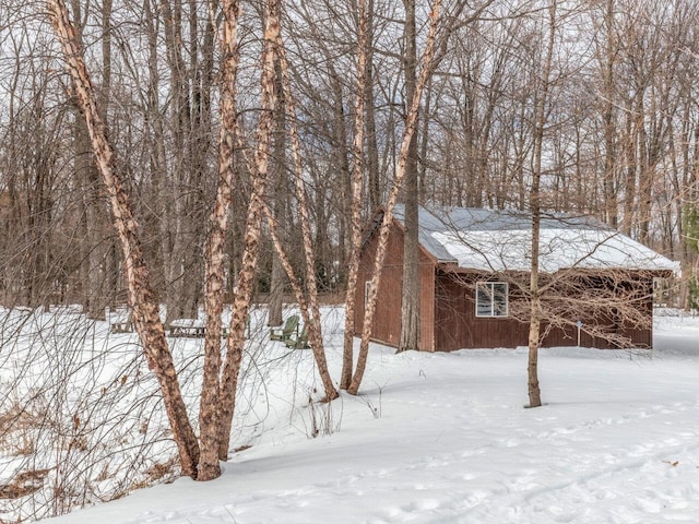 view of snowy yard