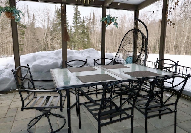 view of sunroom / solarium