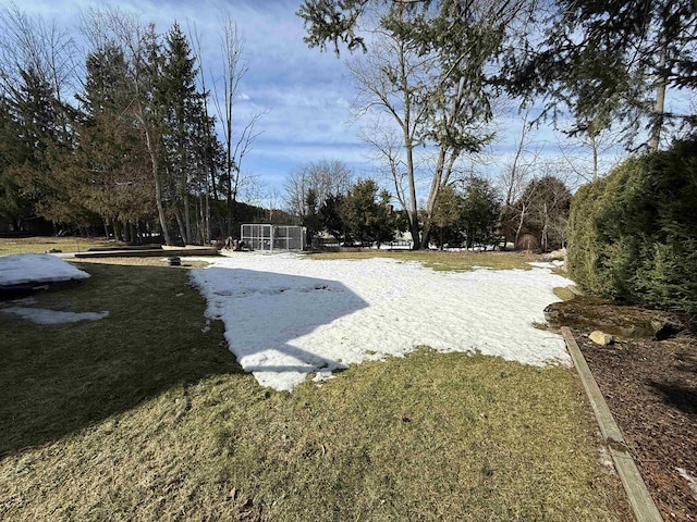 view of yard with volleyball court