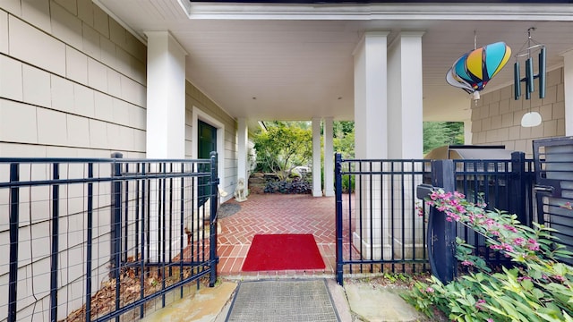 view of patio / terrace with a porch