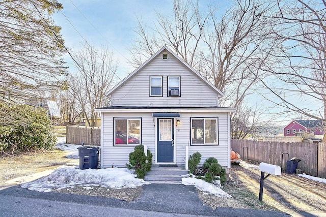 bungalow with fence