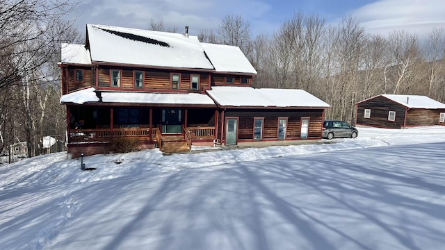 view of front of property with covered porch