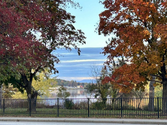 water view with fence