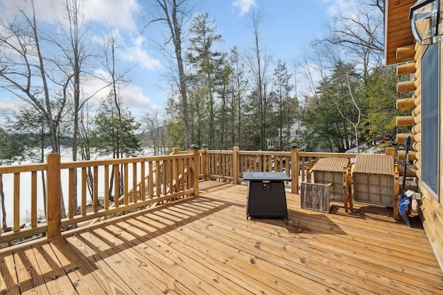 view of wooden terrace