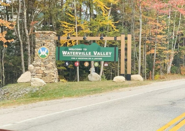 view of community sign