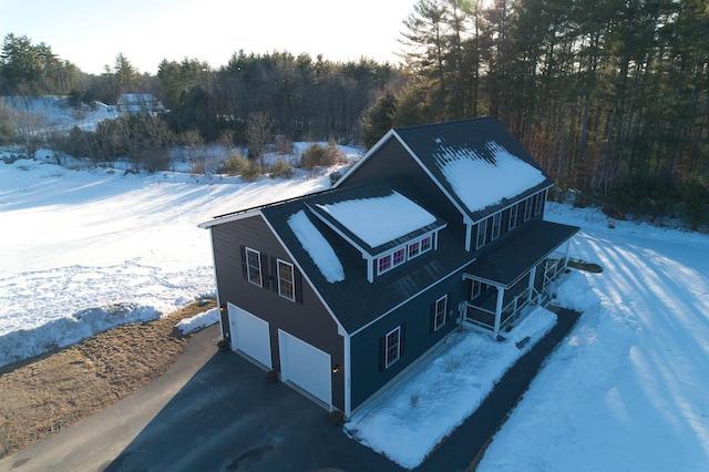 view of snowy aerial view