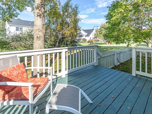 wooden terrace with fence