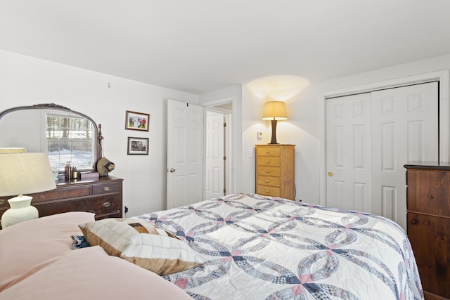 bedroom with a closet