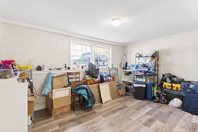 home office featuring wood finished floors