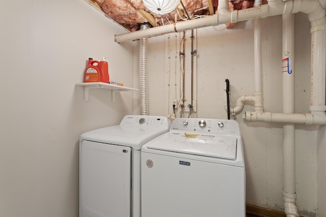 laundry room featuring laundry area and independent washer and dryer