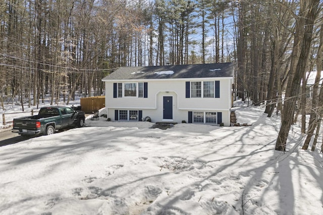 view of split foyer home