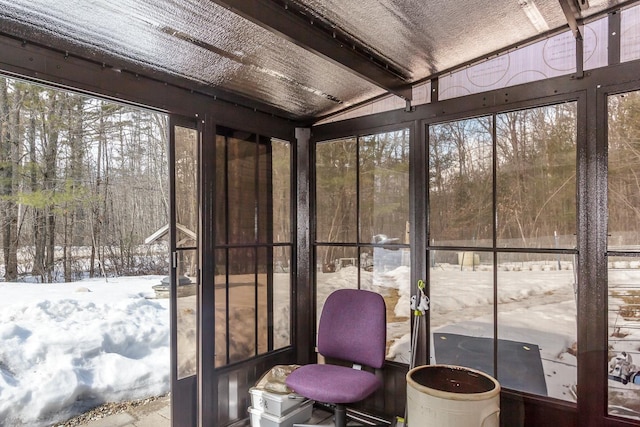 view of sunroom / solarium