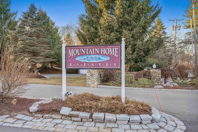 view of community sign