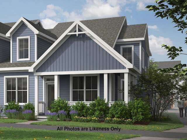 view of front of property featuring board and batten siding