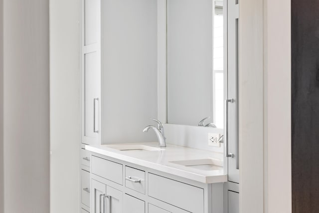 full bath with a sink and double vanity