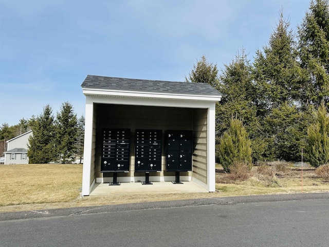 view of property's community with mail area